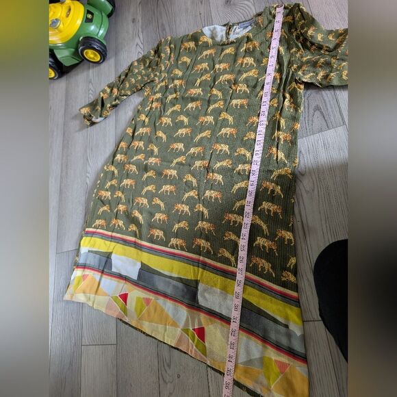 Anthropologie Conditions Apply Luisetta Tiger Print Tunic Dress Size Medium - Picture 7 of 10